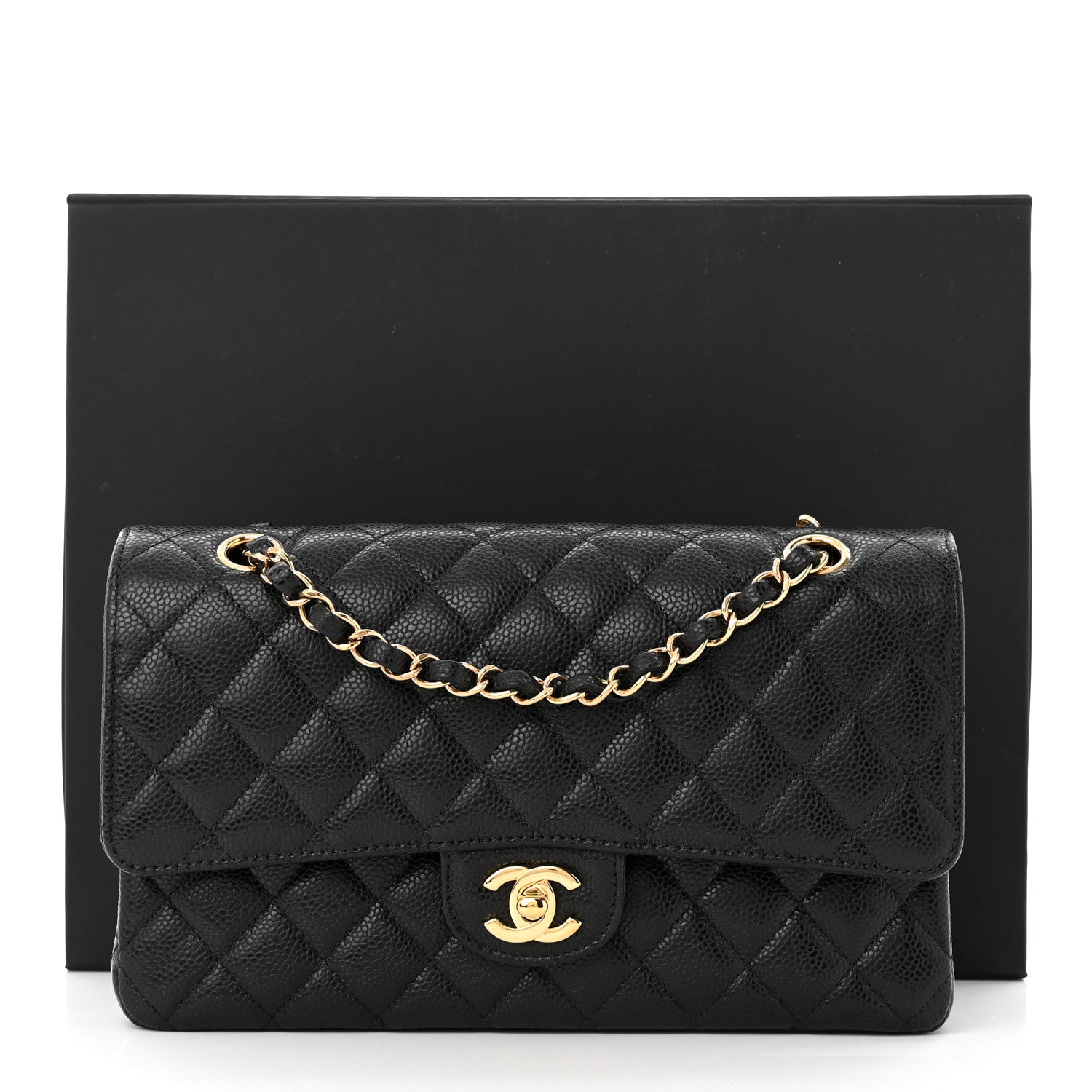 Chanel Caviar Quilted Medium Double Flap Black 11 of 11