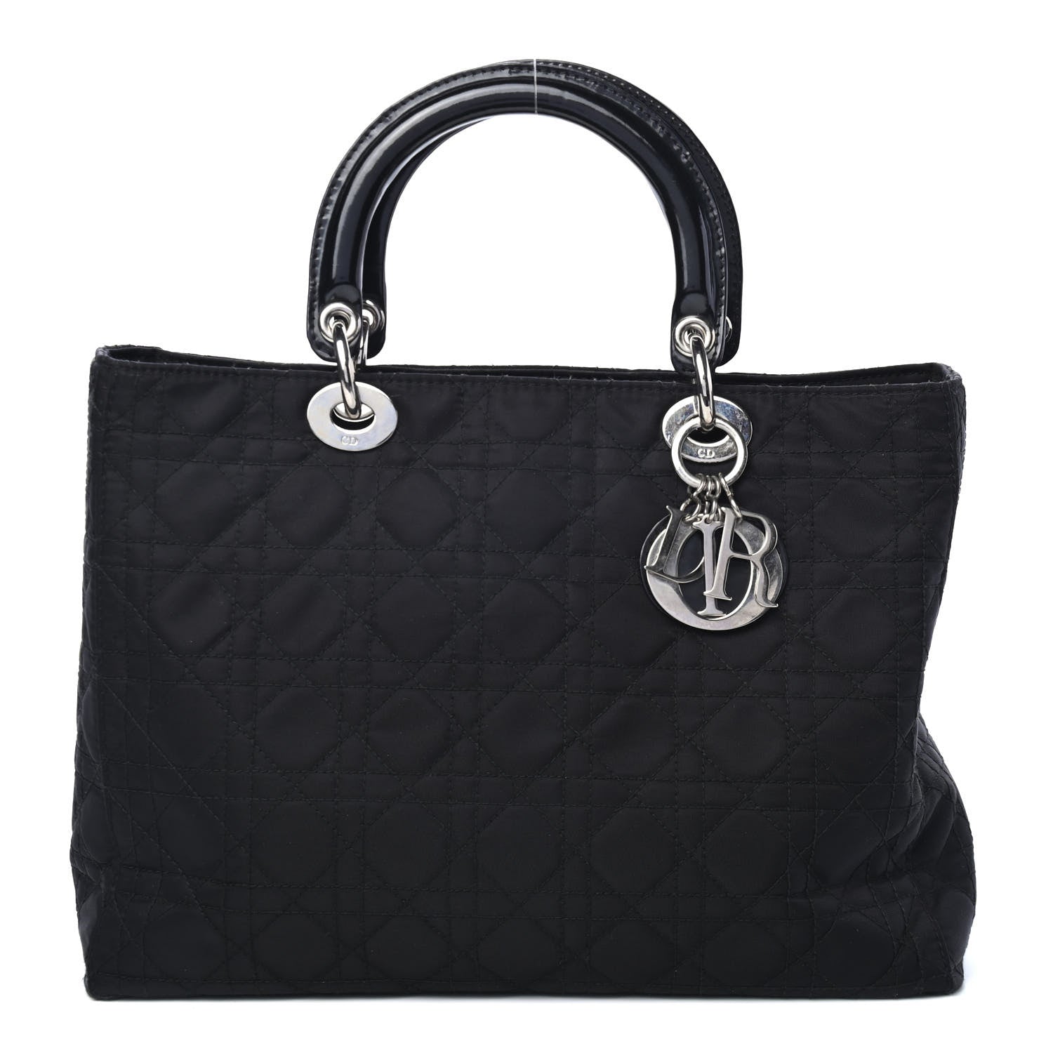 Christian Dior Nylon Cannage Large Lady Dior Black 1 of 4