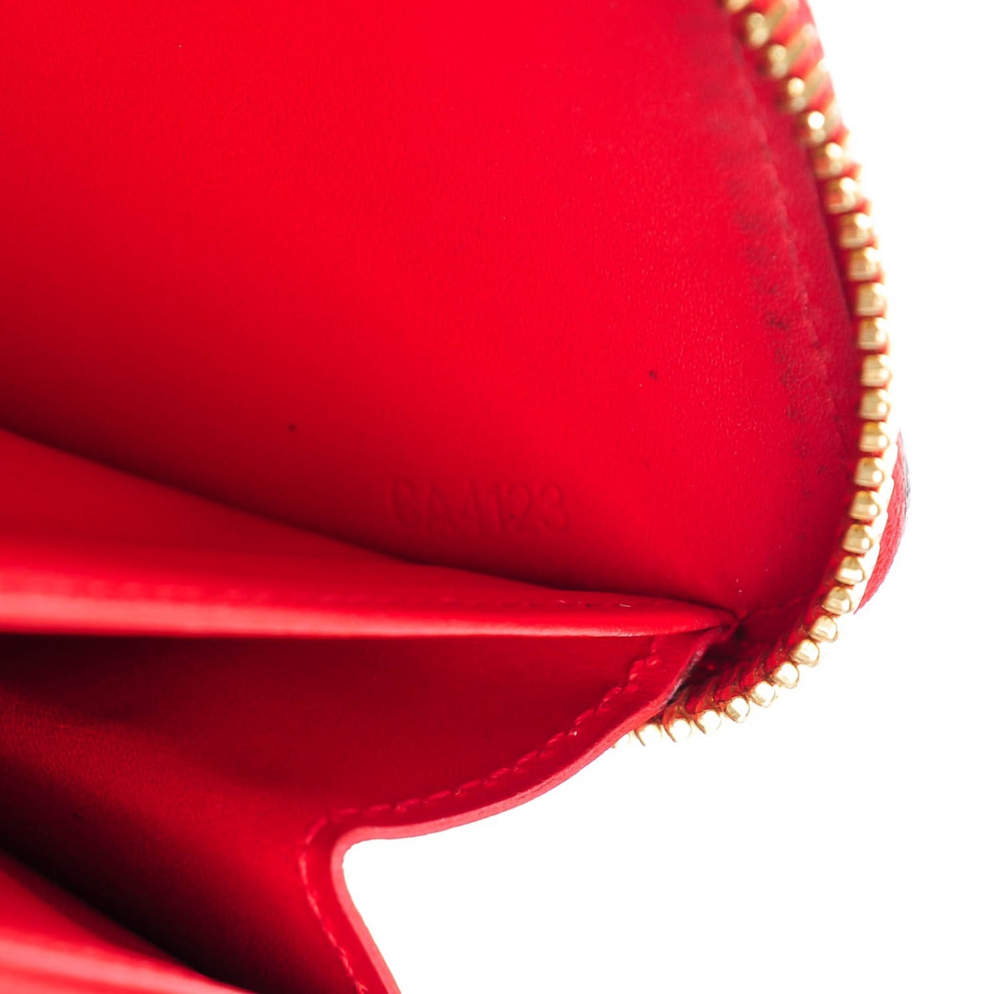 Patent Sweet Monogram Zippy Wallet Pomme D'Amour