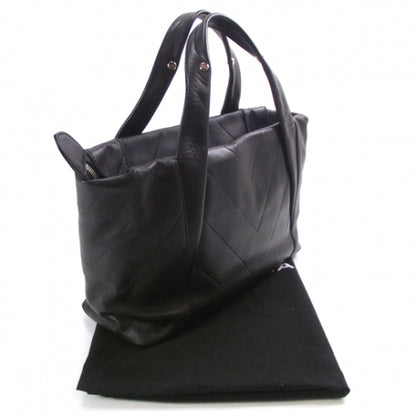 Chanel Lambskin CC Chevron Handbag Black 3 of 11