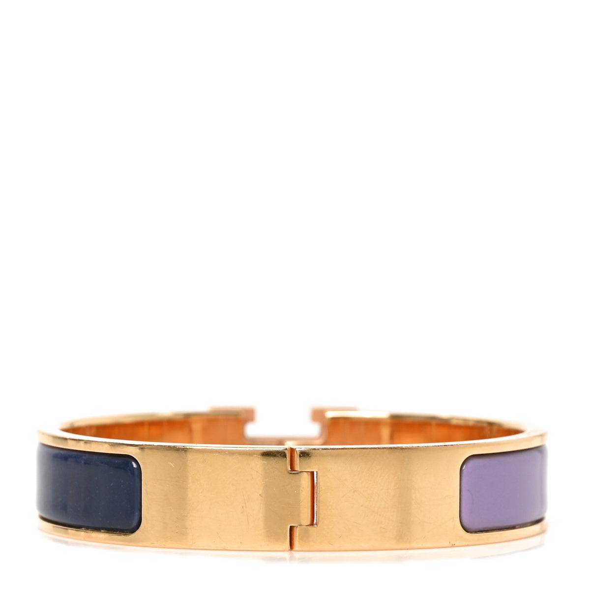 Enamel Narrow Fusion Clic Clac H Bracelet PM Lilas Ultramarine