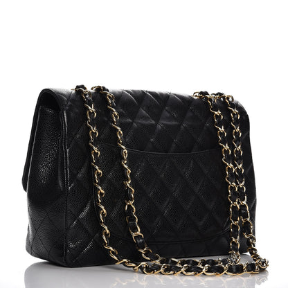 Chanel Caviar Quilted Jumbo Single Flap Black 3 of 14