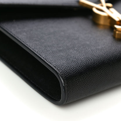 Saint Laurent Grain De Poudre Monogram Cassandra Chain Wallet Black 9 of 11