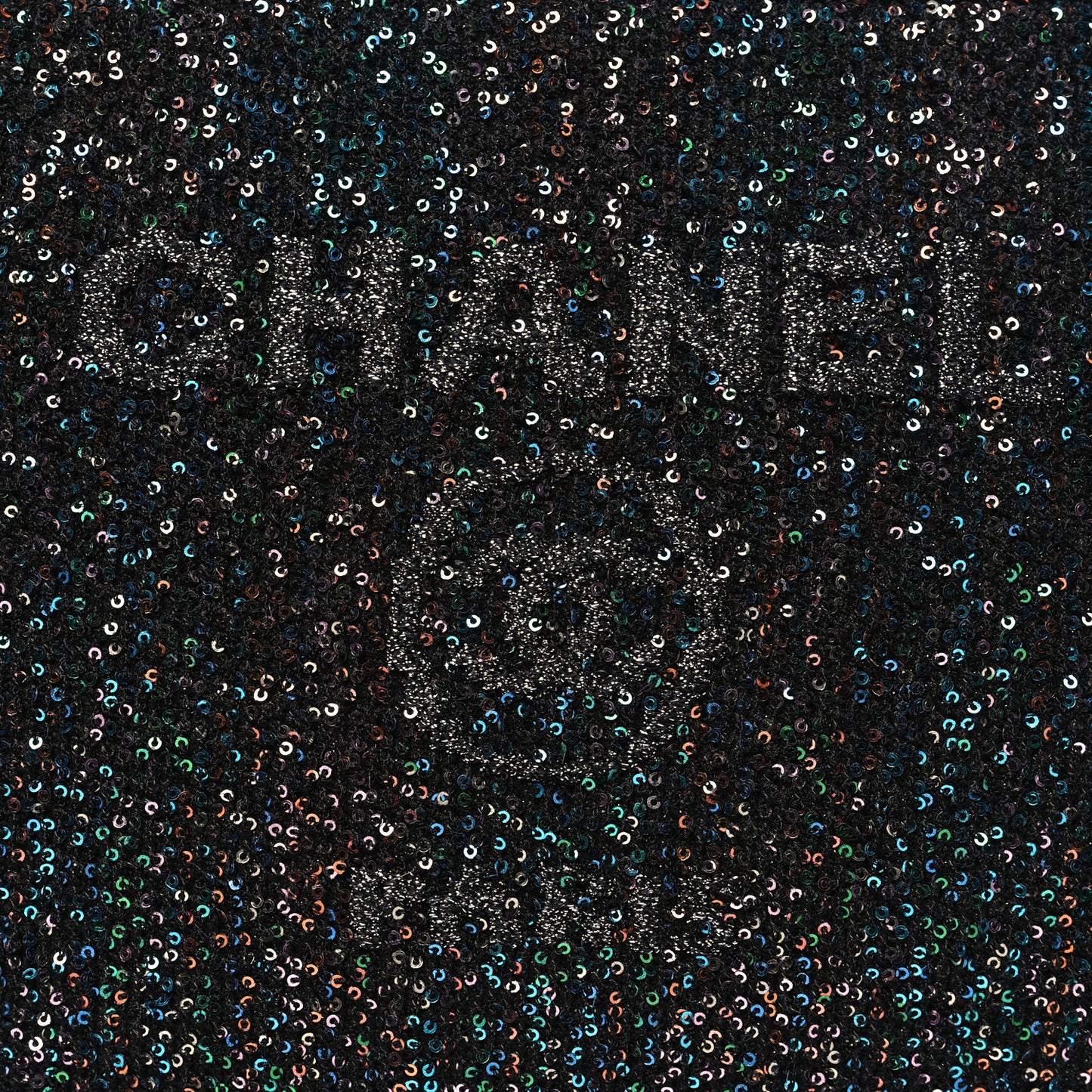 Canvas Sequin Medium Deauville Cosmetic Pouch Black