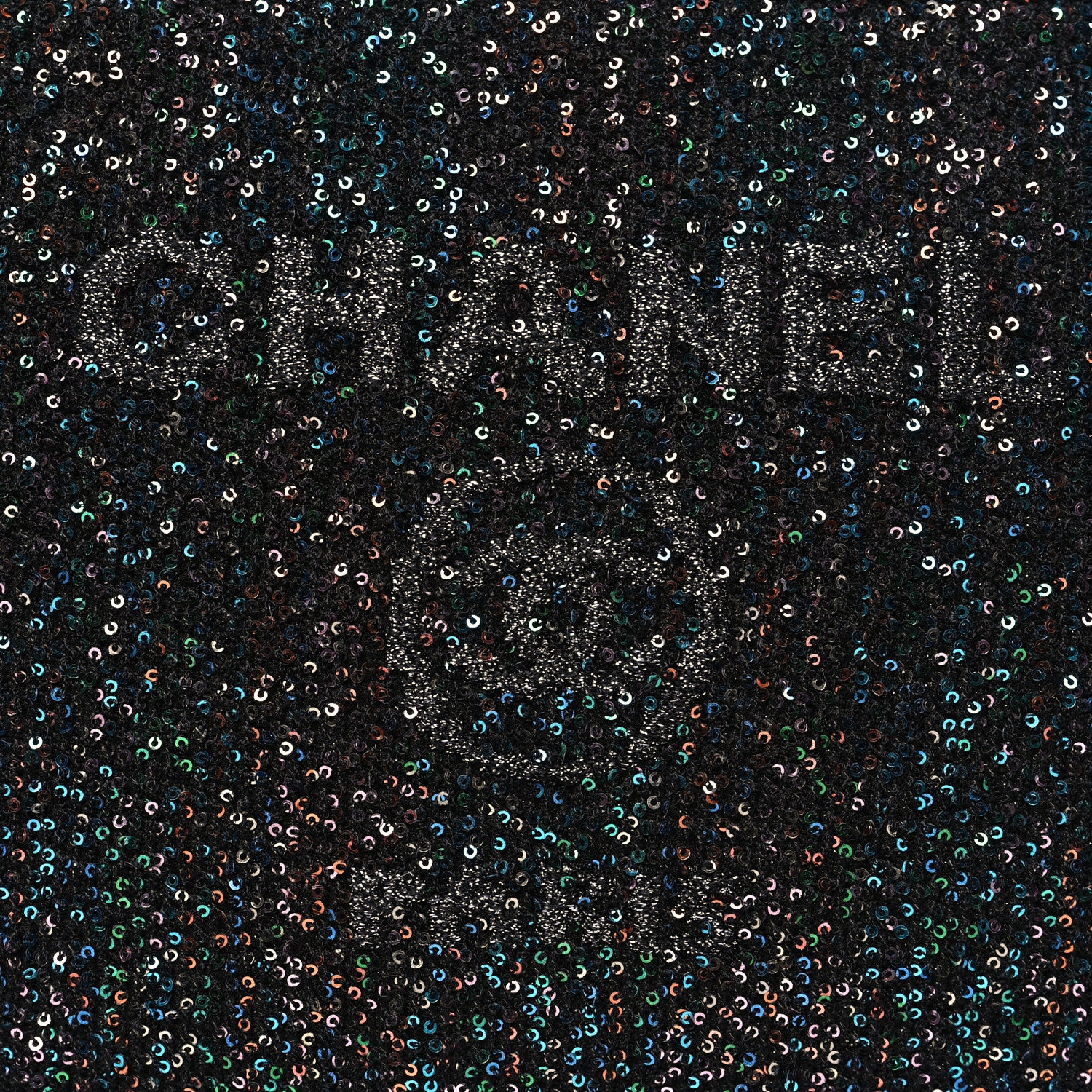 Chanel Canvas Sequin Medium Deauville Cosmetic Pouch Black 8 of 8
