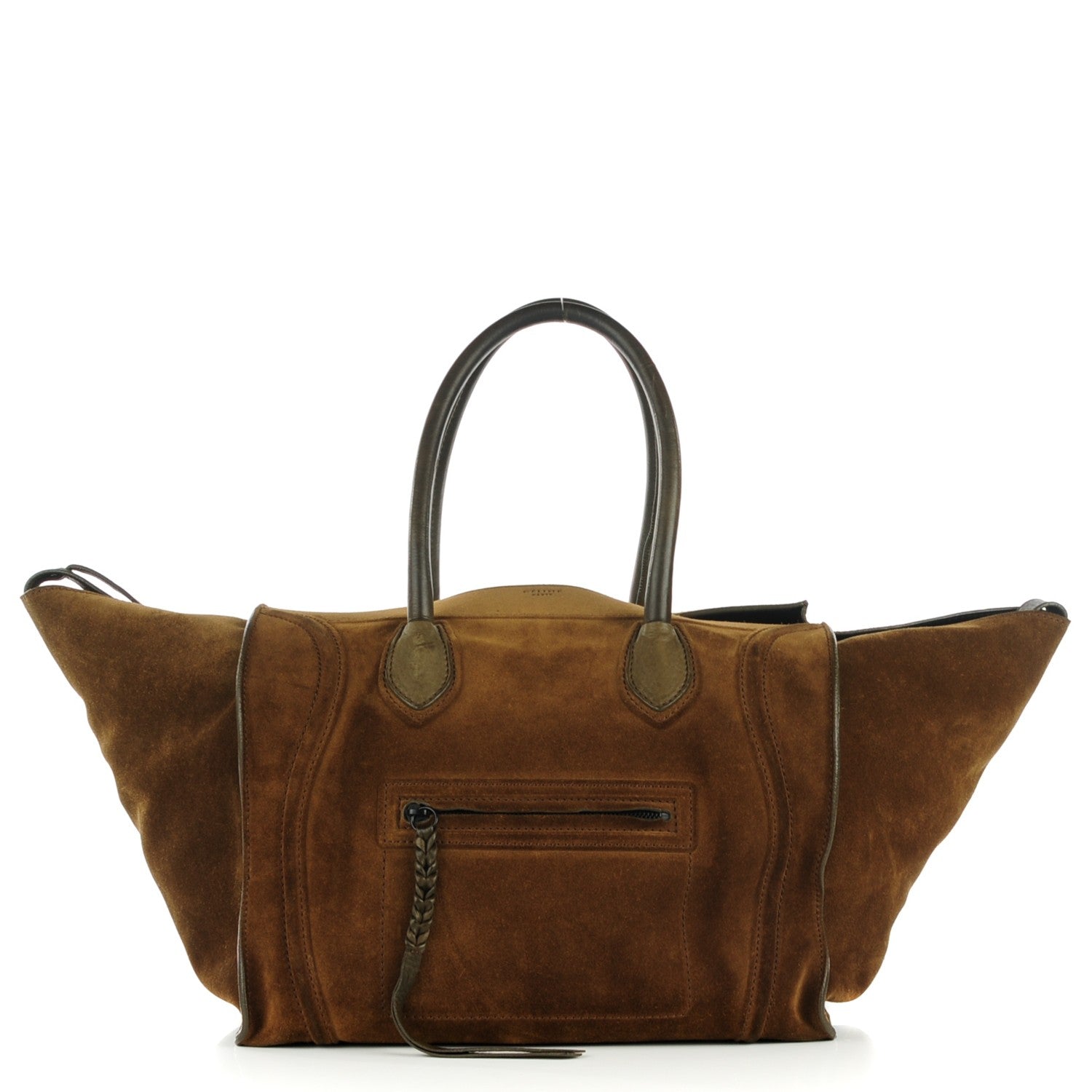Celine Suede Large Phantom Luggage Olive 1 of 10