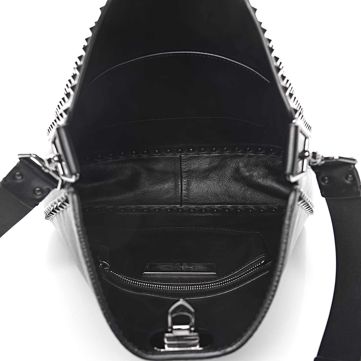 Valentino Garavani Calfskin Rockstud All Over Flip-Lock Messenger Bag Black 5 of 10