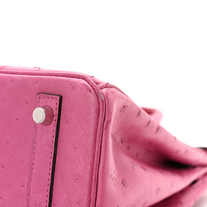 Hermes Ostrich Birkin 30 Rose Pourpre 11 of 13