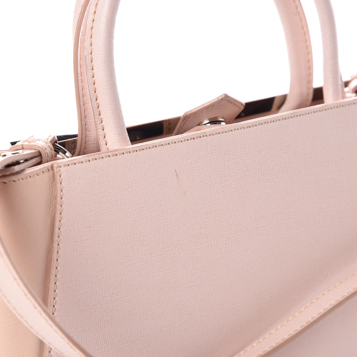 Fendi Vitello Elite Monster Petite 2Jours Tote Rosa Plaster 13 of 15