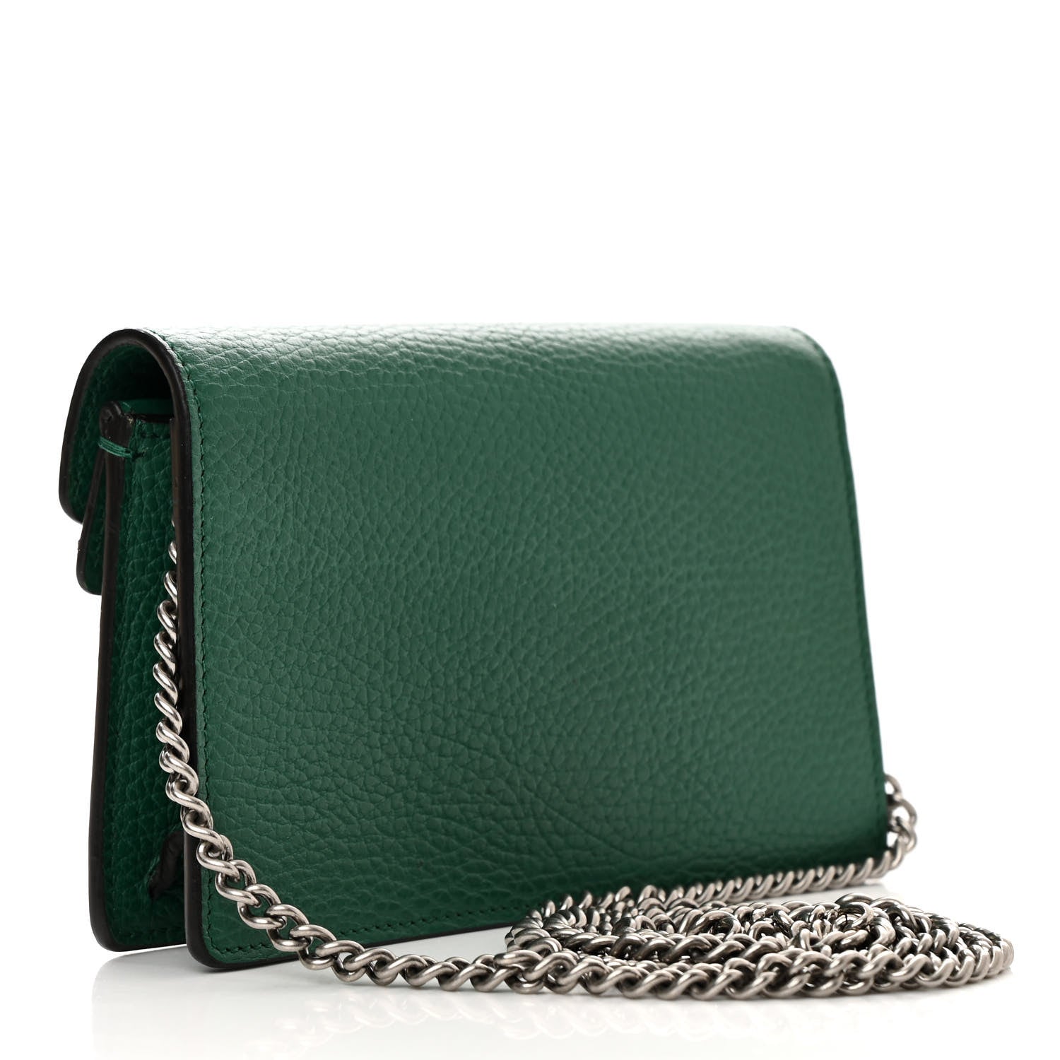 Gucci Dollar Calfskin Crystal Super Mini Dionysus Shoulder Bag Emerald 3 of 9