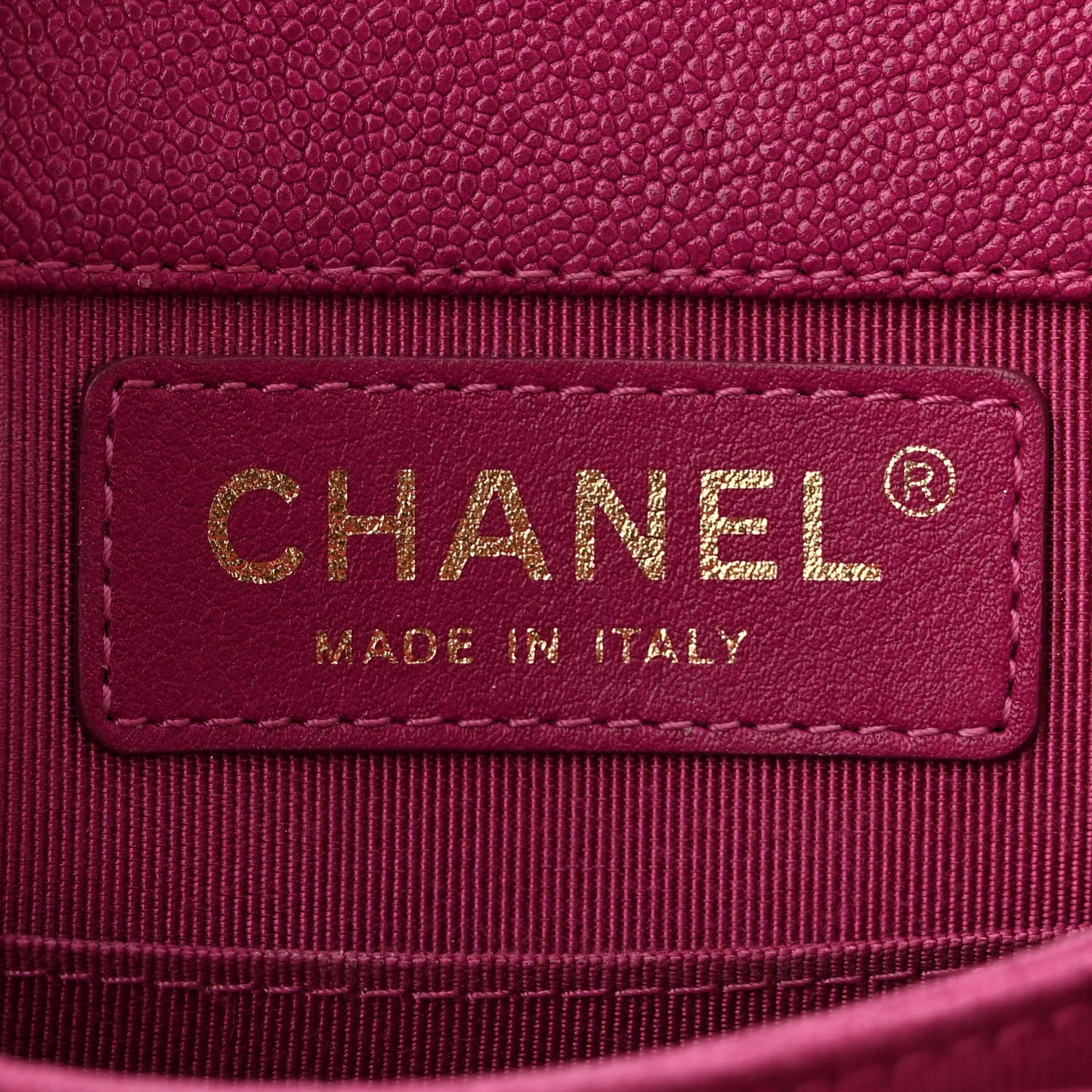 Chanel Caviar Quilted North South Boy Flap Fuchsia 6 of 12