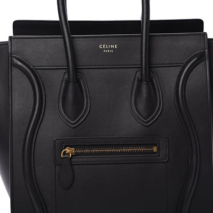 Celine Smooth Calfskin Micro Luggage Black 7 of 13
