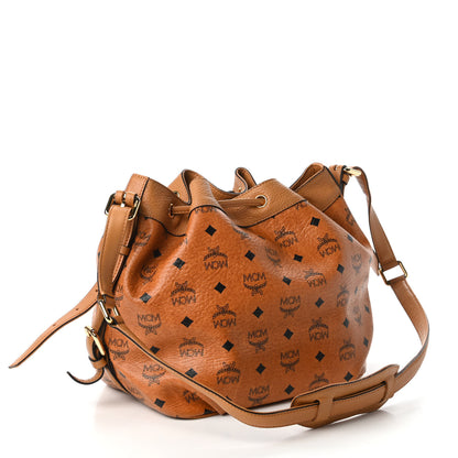 MCM Visetos Essential Drawstring Bucket Bag Cognac 3 of 10