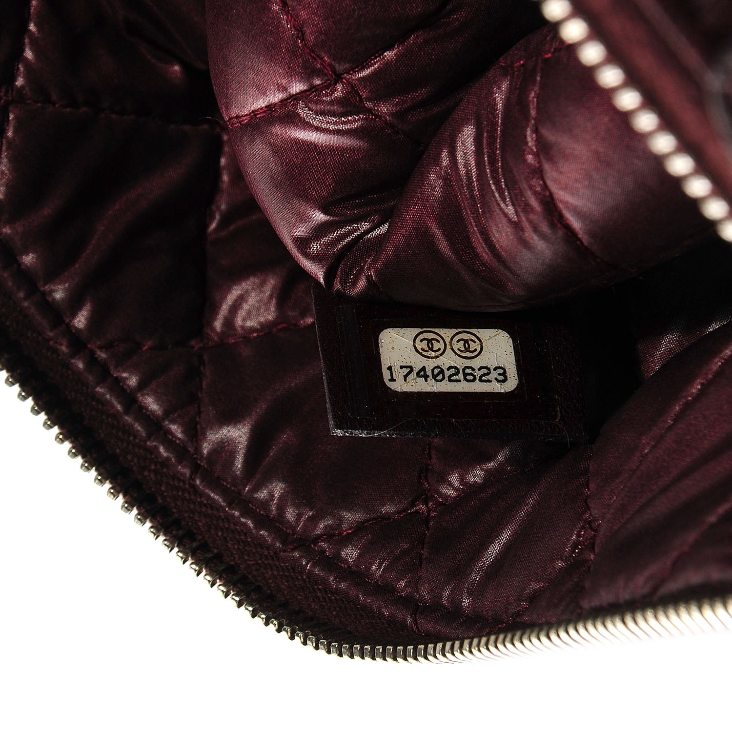 Chanel Lambskin Quilted Medium Cosmetic Case Burgundy 7 of 7