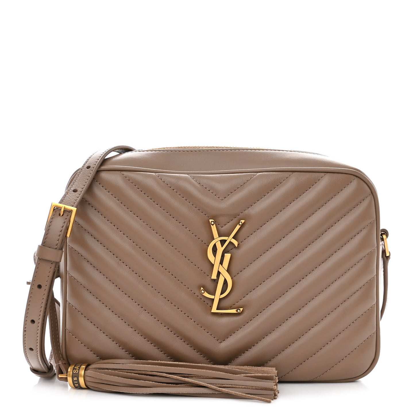 Calfskin Matelasse Monogram Lou Camera Bag Taupe