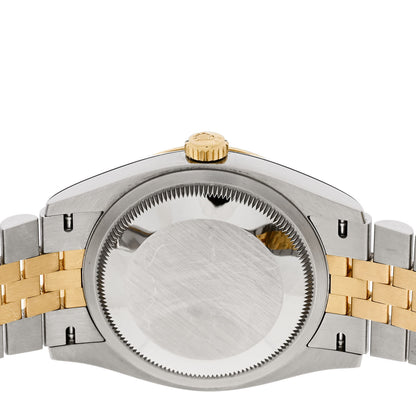 Rolex Stainless Steel 18K Yellow Gold 36mm Oyster Perpetual Datejust Watch Golden Palm 126233 4 of 5