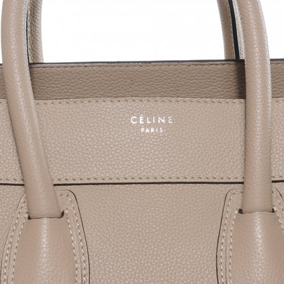 Celine Drummed Calfskin Mini Luggage Dune 8 of 8