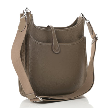 Hermes Taurillon Clemence Evelyne III PM Etoupe 3 of 12