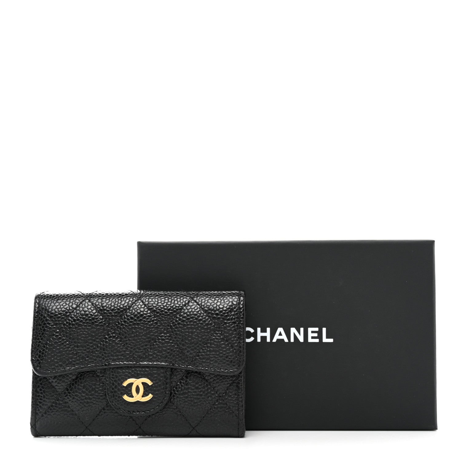 Chanel Caviar Quilted Flap Card Holder Black 9 of 9