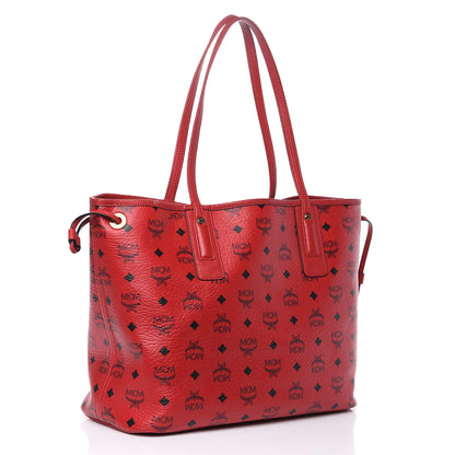 MCM Visetos Medium Liz Reversible Shopper Tote Ruby Red 6 of 21