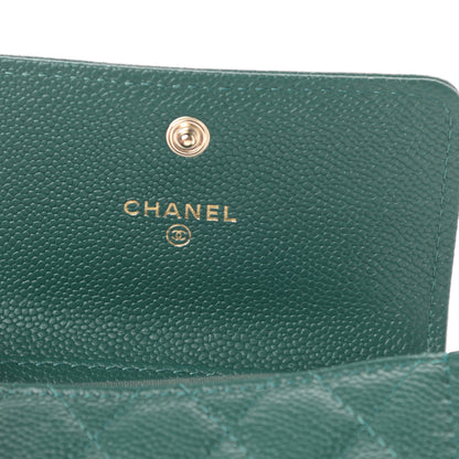 Chanel Caviar Quilted Boy Card Holder On Chain Green 6 of 12