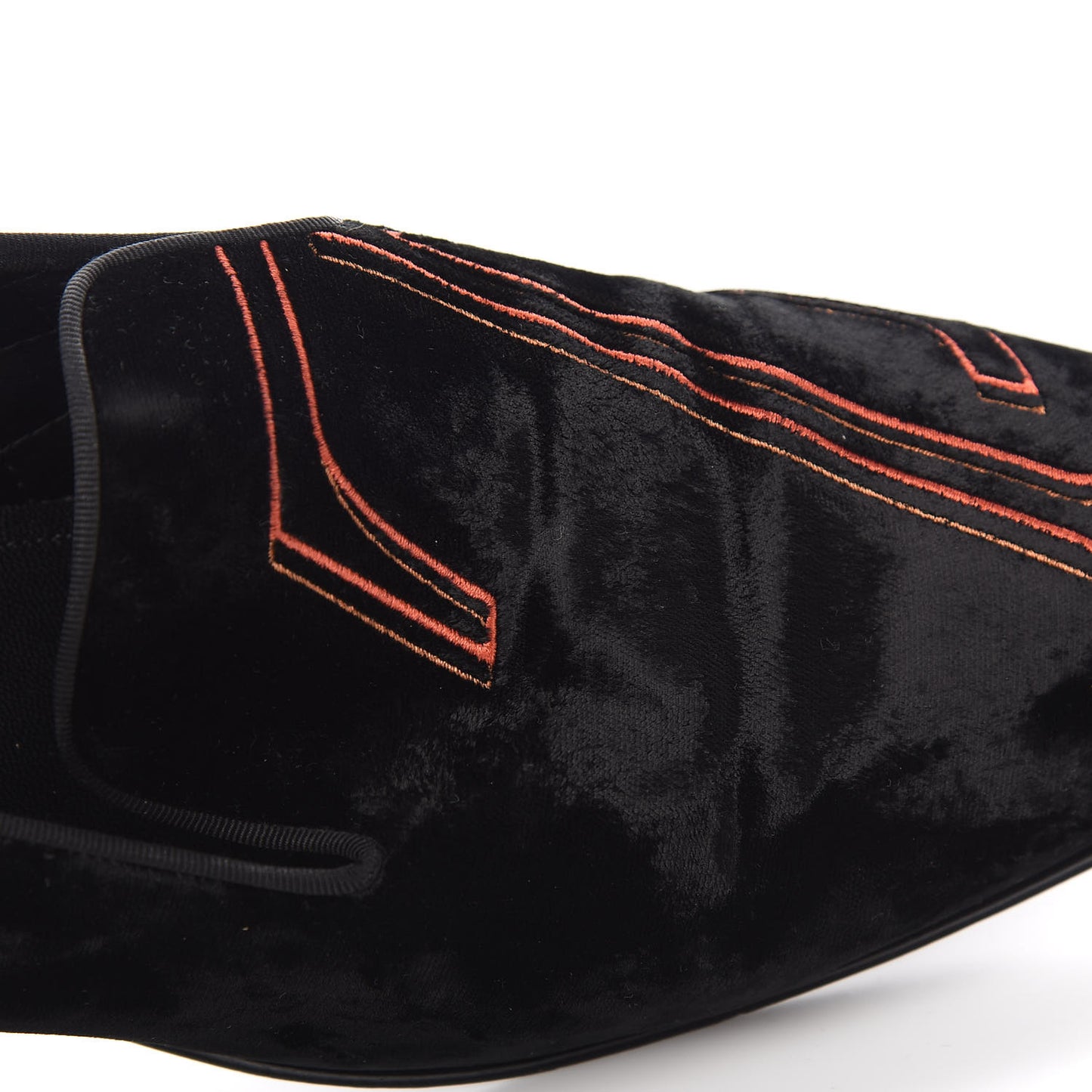 Velvet Upside Down Auteuil Slipper 9.5 Black