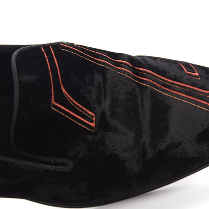 Louis Vuitton Velvet Upside Down Auteuil Slipper 9.5 Black 10 of 15