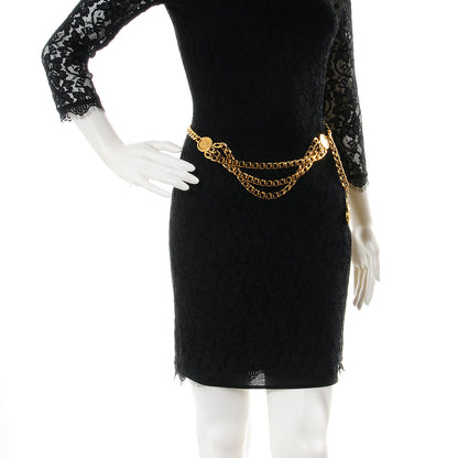 Chanel Metal Chain CC Medallion Belt Gold 2 of 6