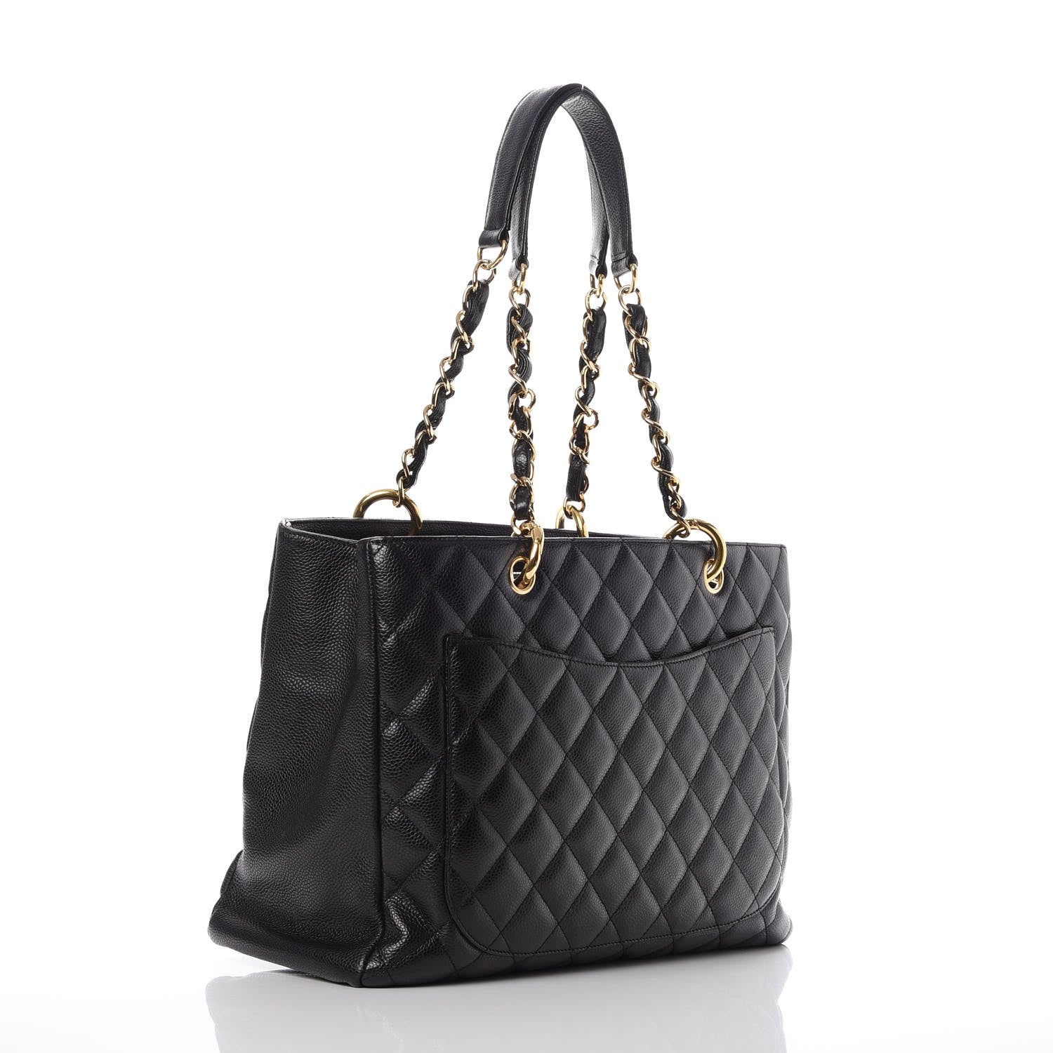 Chanel Caviar Quilted Grand Shopping Tote GST Black 3 of 8