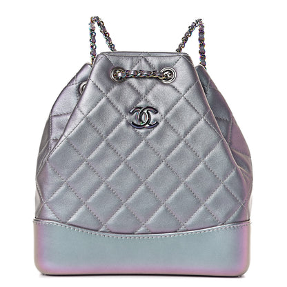 Chanel Iridescent Lambskin Calfskin Small Quilted Gabrielle Backpack Light Purple 1 of 12