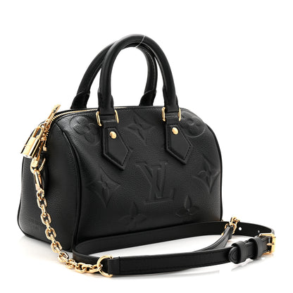 Louis Vuitton Empreinte Monogram Giant Speedy Bandouliere 20 Black 5 of 17
