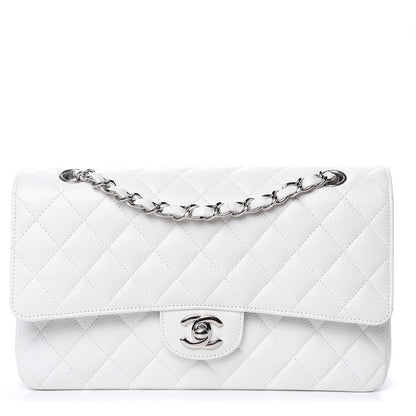 Chanel Caviar Quilted Medium Double Flap White 1 of 14