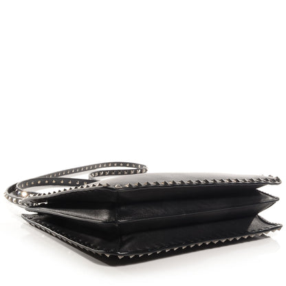 Valentino Garavani Vitello Rockstud Flip-Lock Shoulder Bag Black 4 of 9