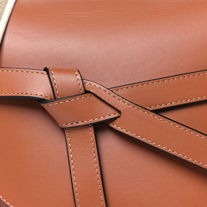 Loewe Calfskin Jacquard Small Gate Dual Bag Tan 8 of 12