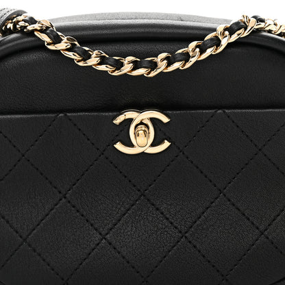 Chanel Goatskin Quilted Small Casual Trip Camera Case Black 8 of 10