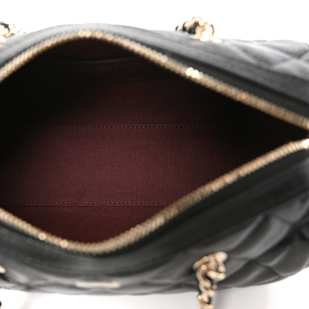 Chanel Caviar Quilted Barrel Clutch With Chain  Black 5 of 11