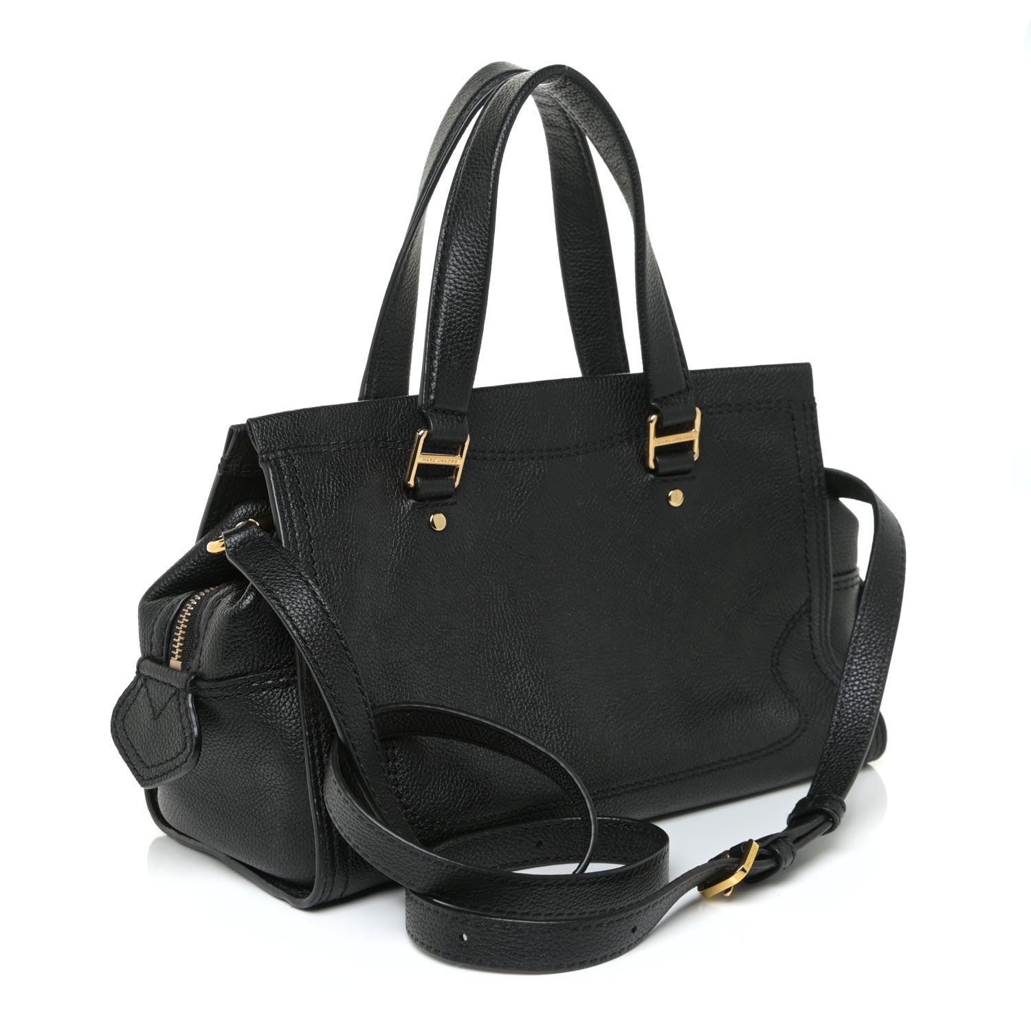 Marc Jacobs Textured Calfskin Cruiser Convertible Satchel Black 3 of 12