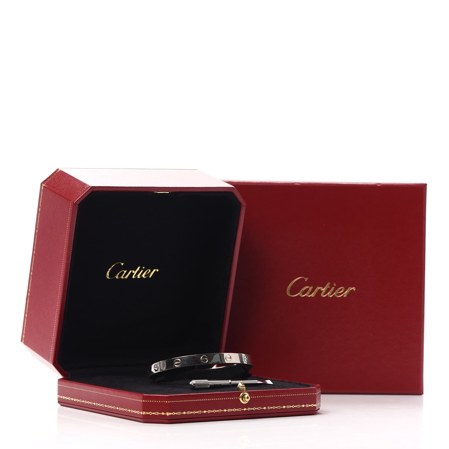 Cartier 18K White Gold LOVE Bracelet 18 6 of 6