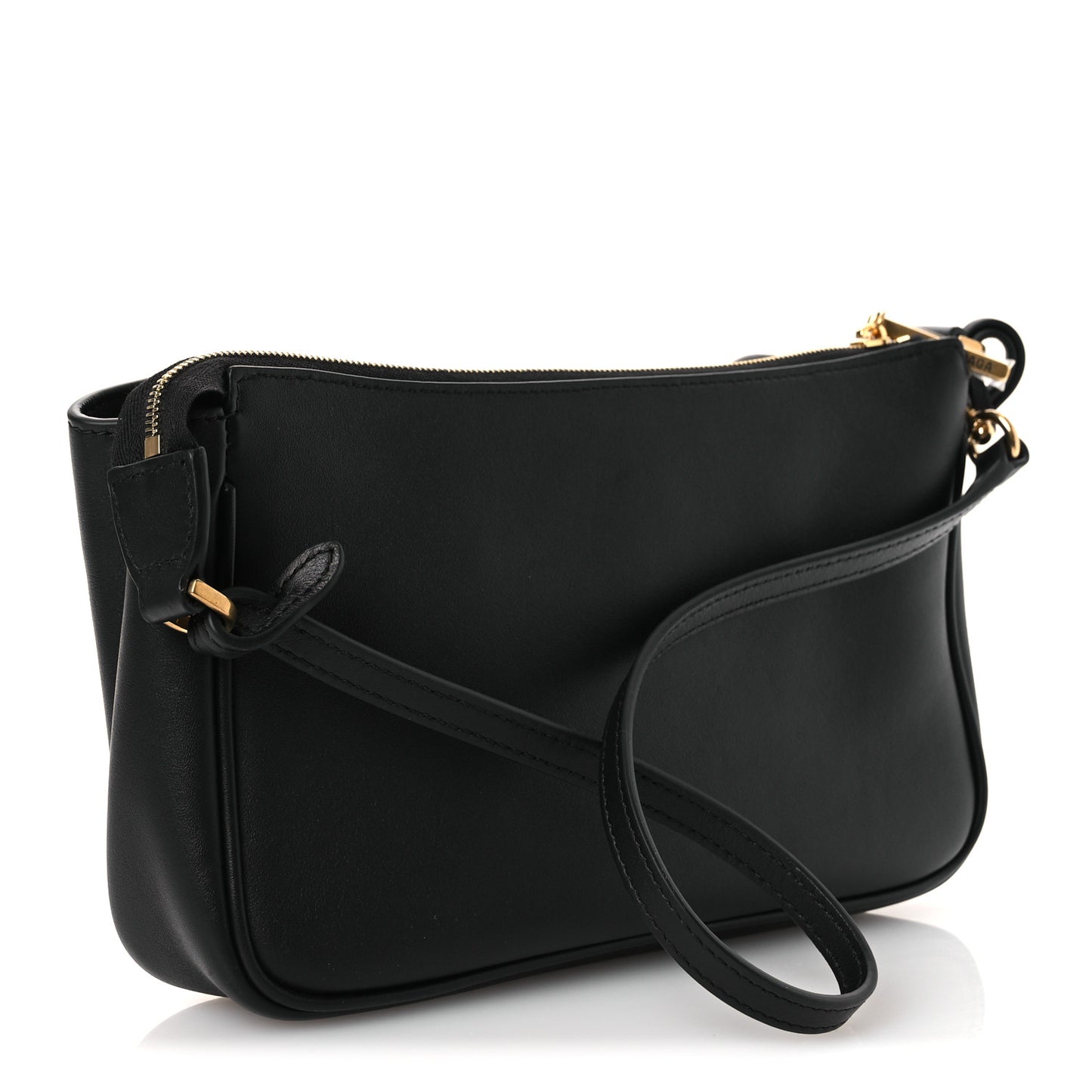 Natural Smooth Calfskin Rodeo Sling Pochette Black