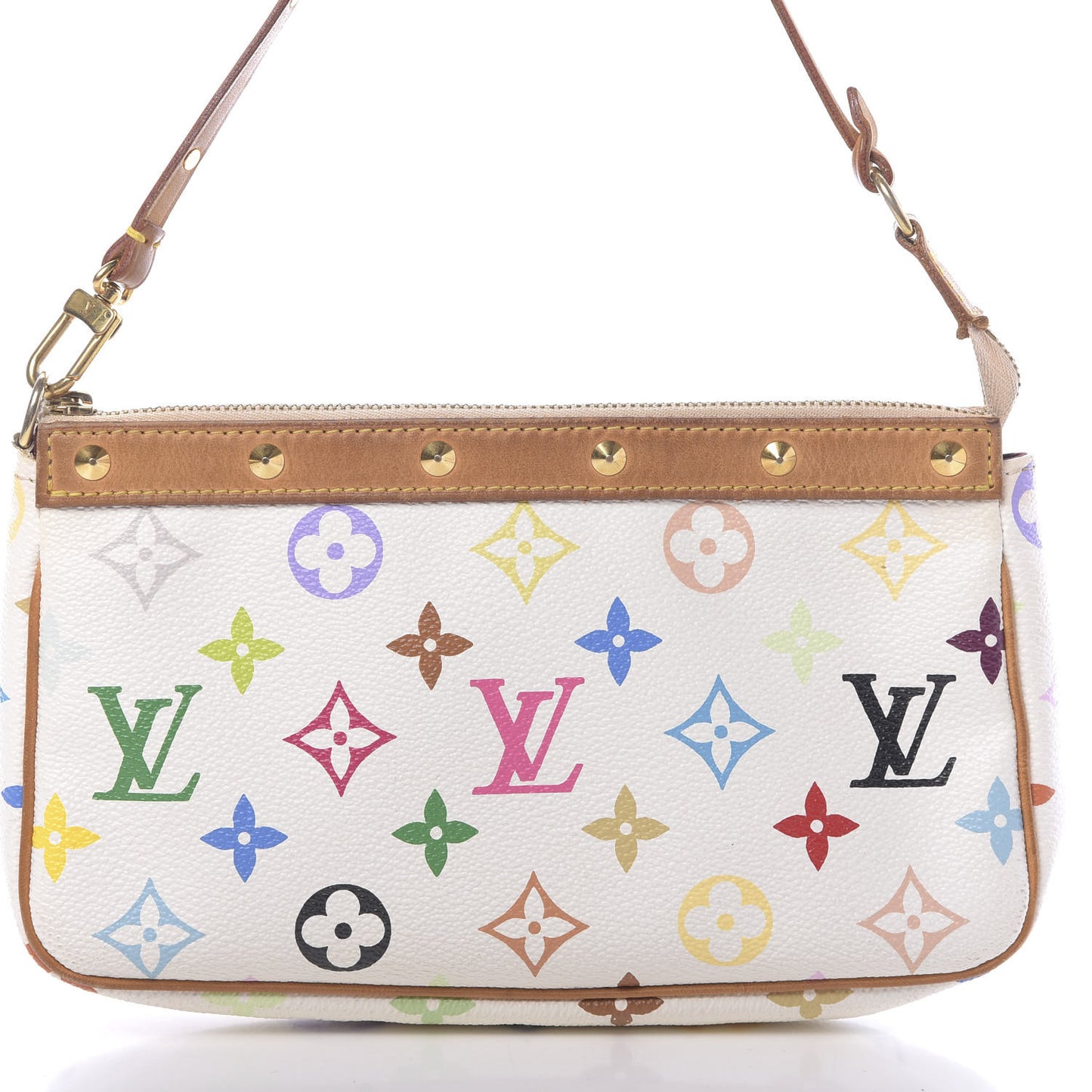 Monogram Multicolor Pochette Accessories White