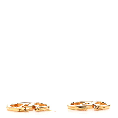 Louis Vuitton Metal Louise Hoop Earrings Gold 3 of 4