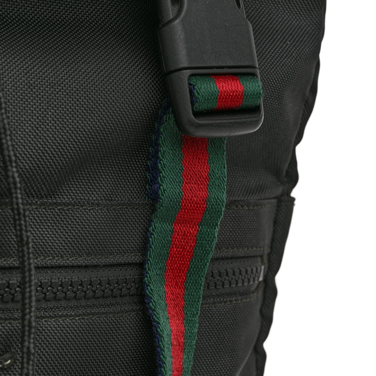 Techno Canvas Web L'Aveugle Par Amour Embroidered Double Buckle Backpack Black