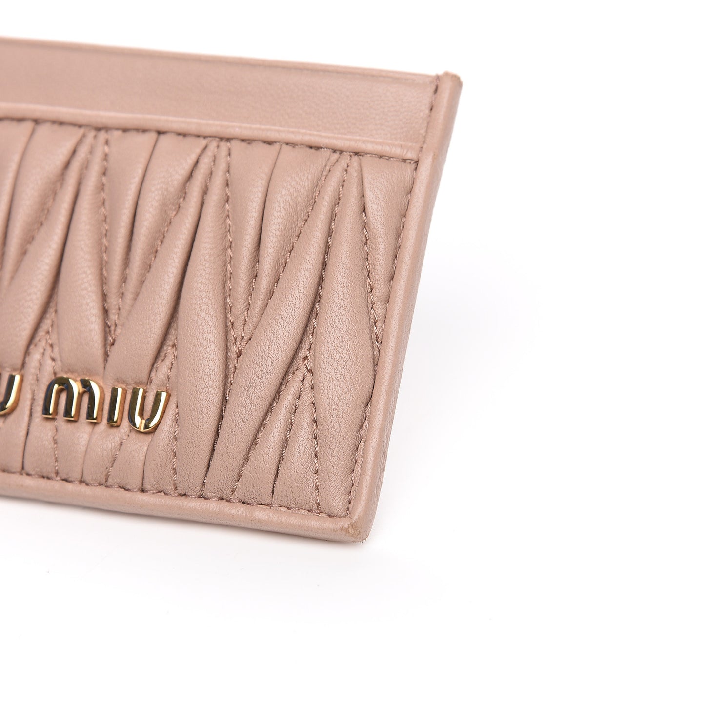 Nappa Matelasse Card Holder Cammeo