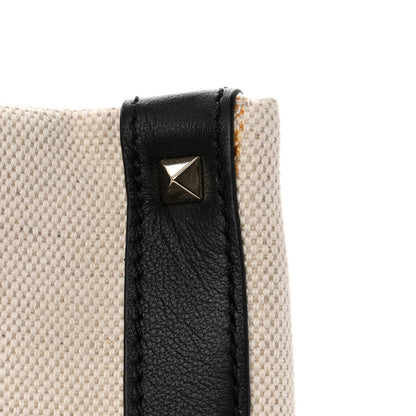 Valentino Garavani Canvas VLTN Print Large Tote Natural Black 10 of 10