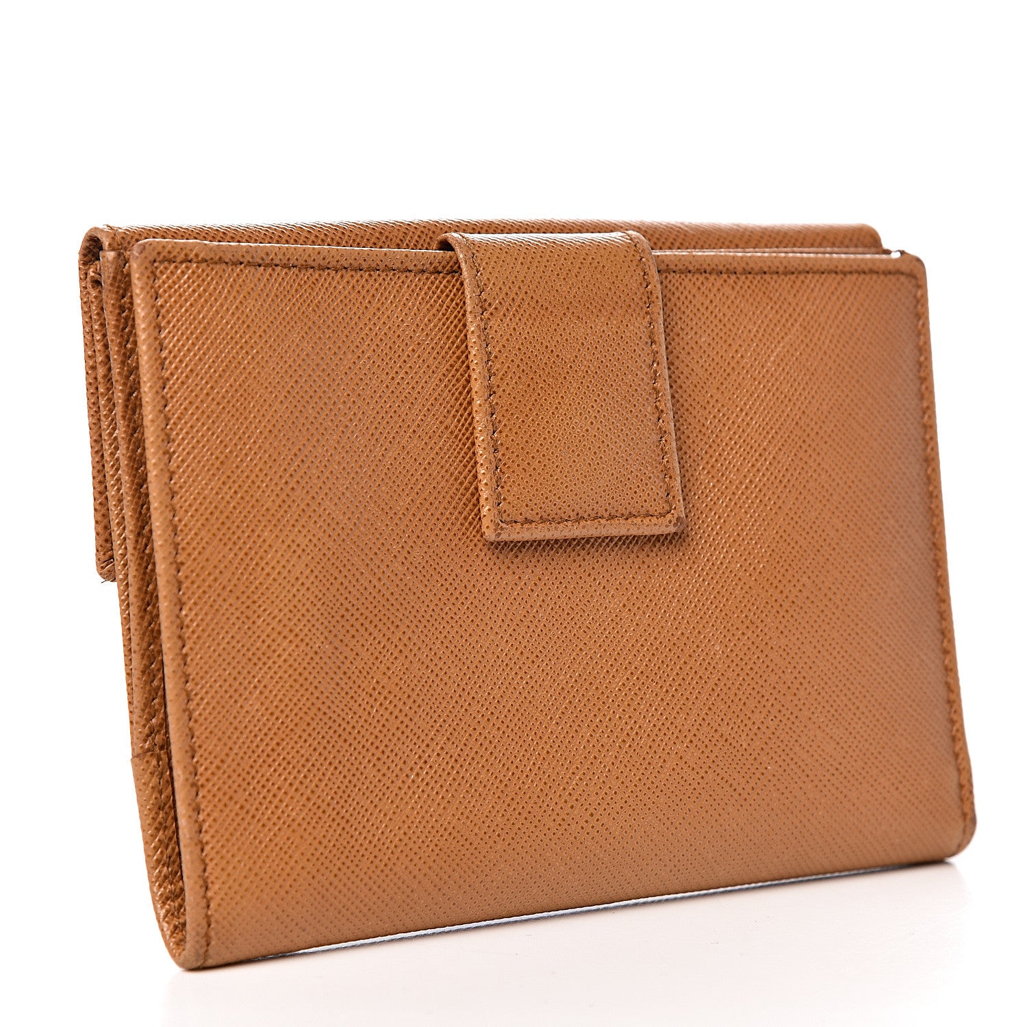 Prada Saffiano French Wallet Ocra 3 of 10