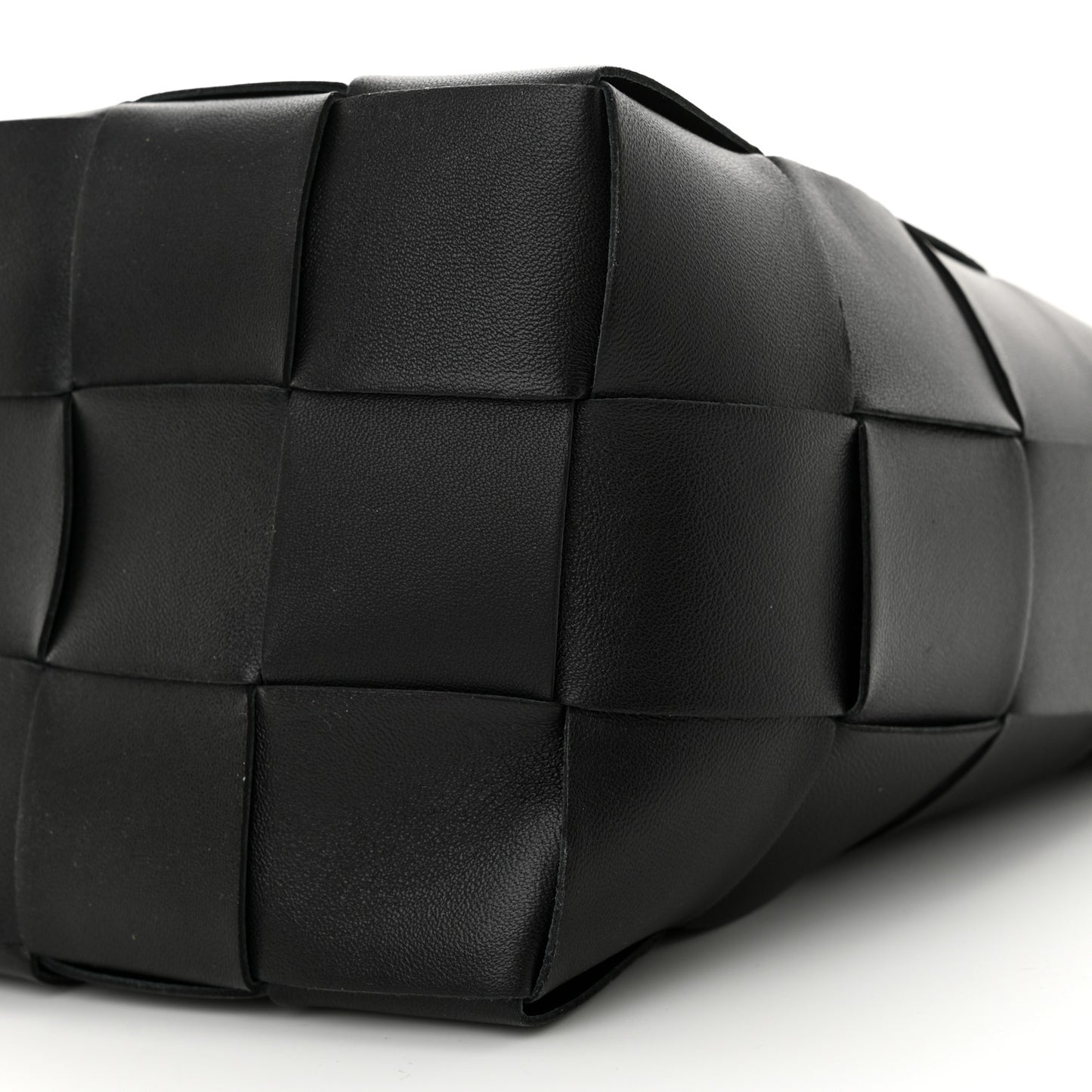 Lambskin Intreccio Small Crossbody Bucket Bag Fondant