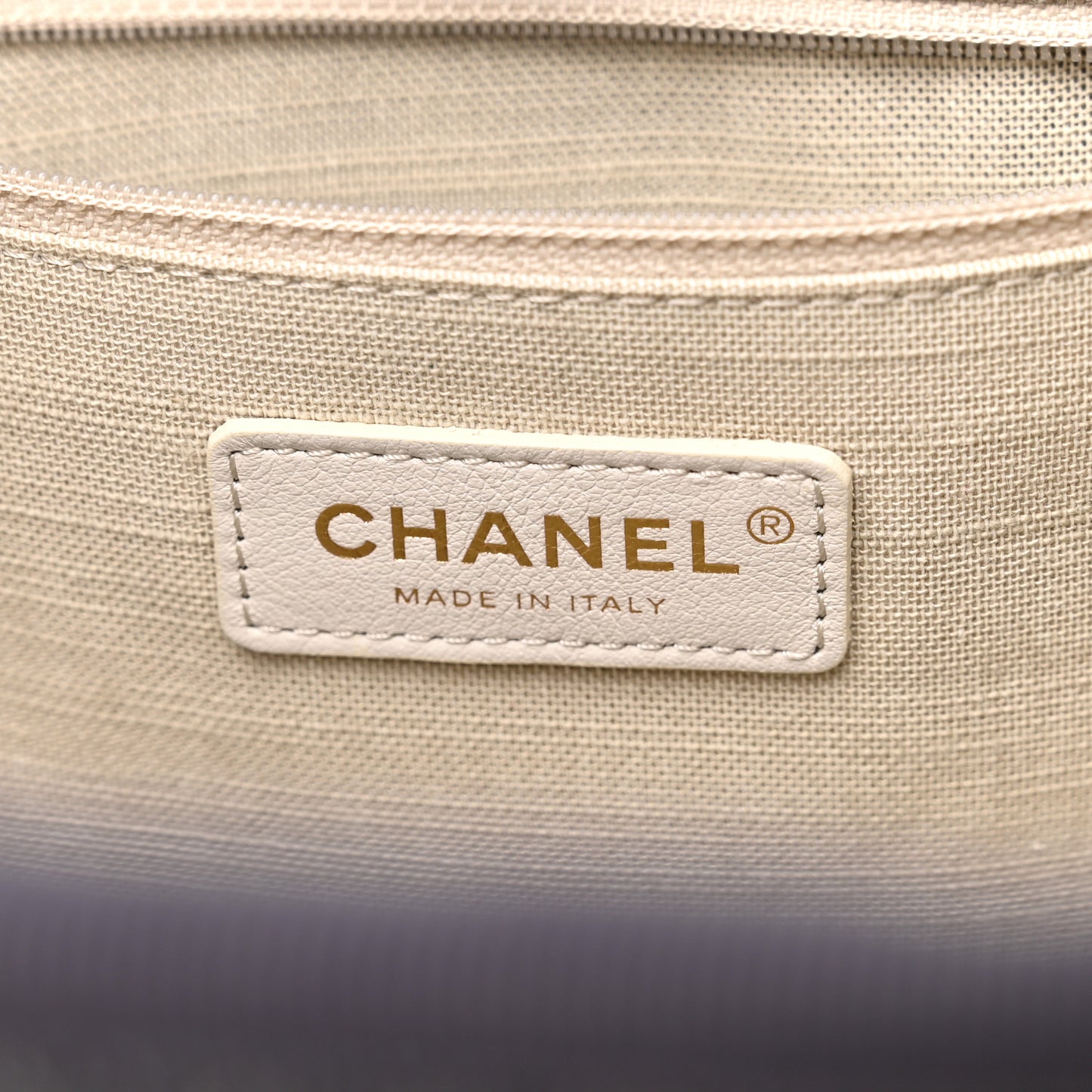 Denim Small Deauville Tote Dark Blue White