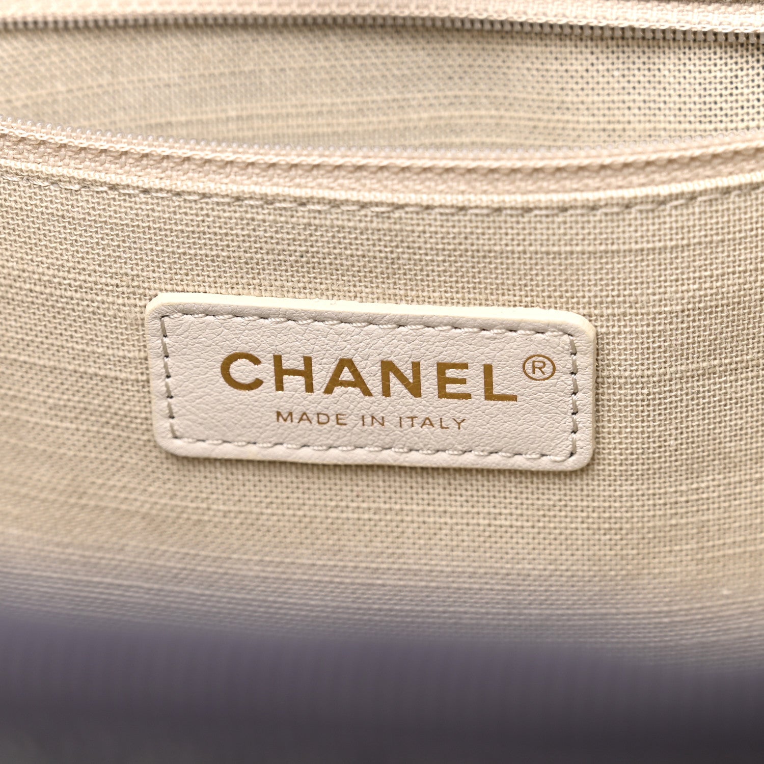 Chanel Denim Small Deauville Tote Dark Blue White 7 of 12