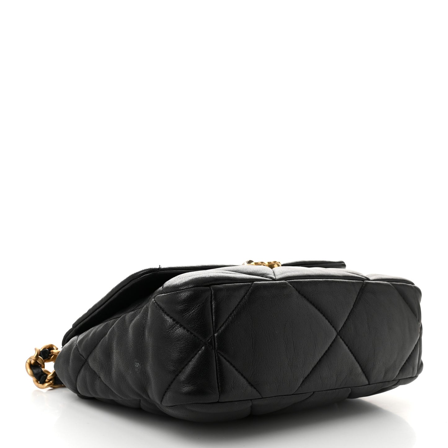Goatskin Quilted Medium Chanel 19 Flap Black