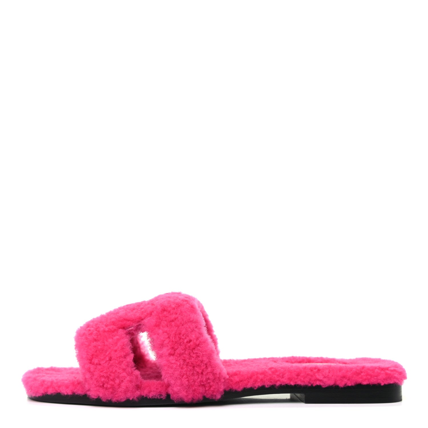 Hermes Woolskin Oran Sandals 39 Rose Fuchsia 1 of 8